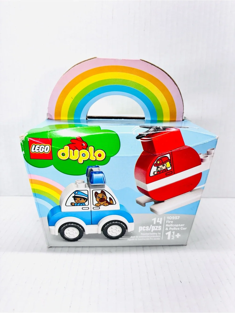 LEGO Duplo First Duplo Fire Helicopter & Police Car 10957 Toy Block Present